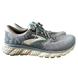Brooks Glycerin 17 Running Shoes gray Blue Silver women’s size 8.5 wide (D)